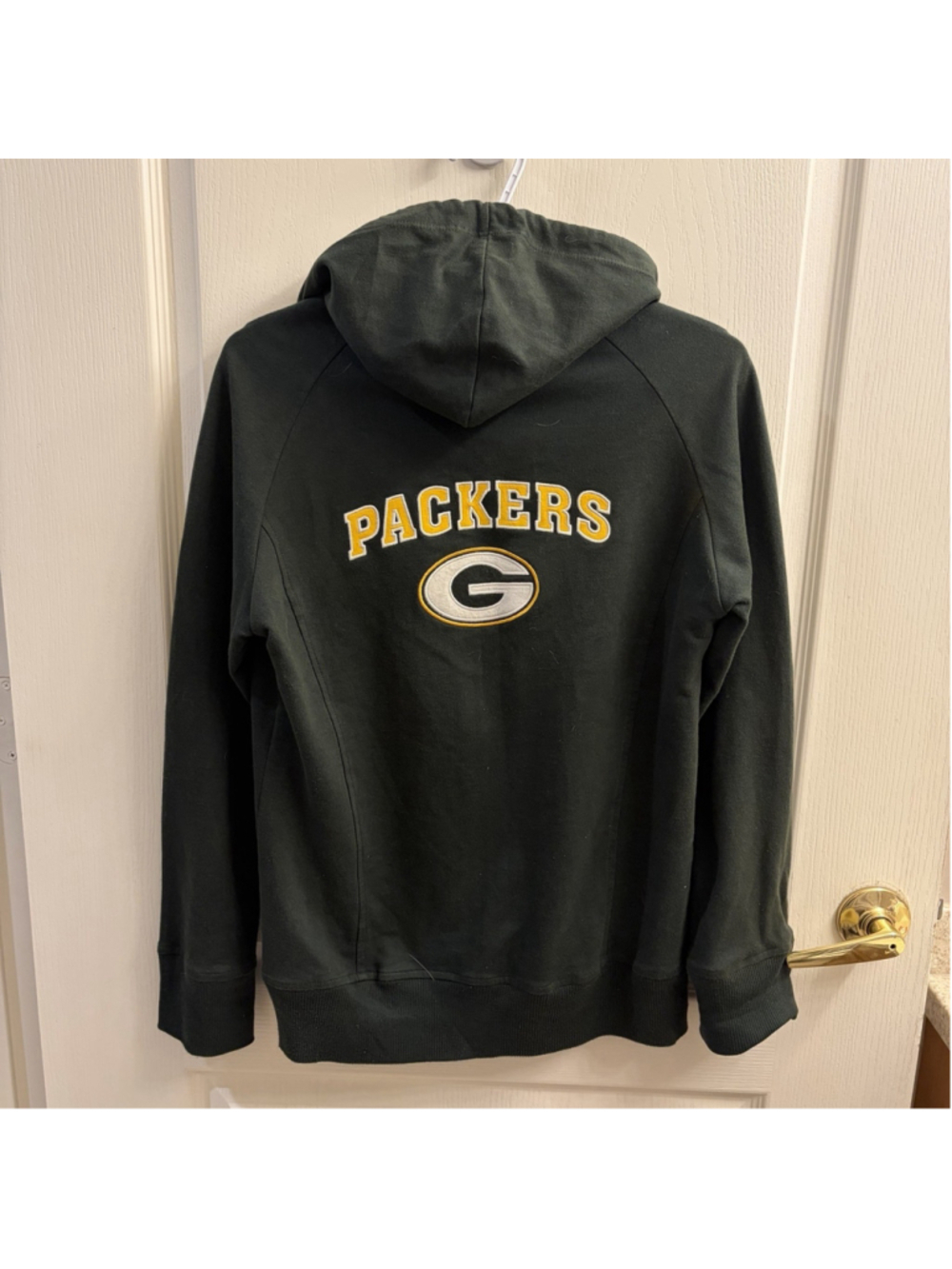 Green Bay Packers NFL Zip-Up Hoodie Size Xl Green Reebok - Picture 3 of 4